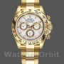 Replica Rolex Daytona-116508 da uomo, 40 mm, oro giallo, quadrante bianco, bianco da uomo