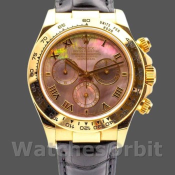 Replica Rolex Daytona 40 mm Uomo-116518-Calendario nero MOP-Calendario romano nero MOP