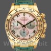 Replica Rolex Daytona 40mm Uomo-116518-Cinturino in pelle blu-Contatore MOP MOP