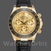Replica Rolex Daytona 40mm Uomo-116518-Cinturino in pelle-Diamante Quadrante Champagne Champagne