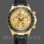 Replica Rolex Daytona 40mm Uomo-116518-Cinturino in pelle-Diamante Quadrante Champagne Champagne