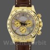Replica Rolex Daytona 40mm Uomo-116518-Oro giallo-MOP scuro-Diamanti Quadrante Lusso