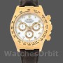 Replica Rolex Daytona 40mm Uomo-116518-Oro giallo-Comparatore bianco Bianco