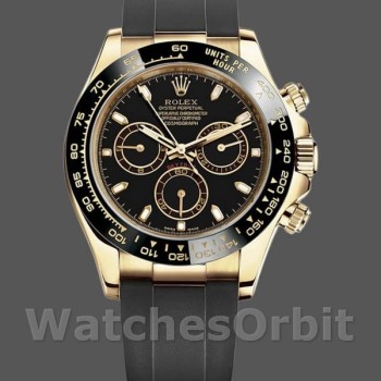 Replica Rolex Daytona 40mm Uomo-116518LN-Calrante nero-Oro giallo nero