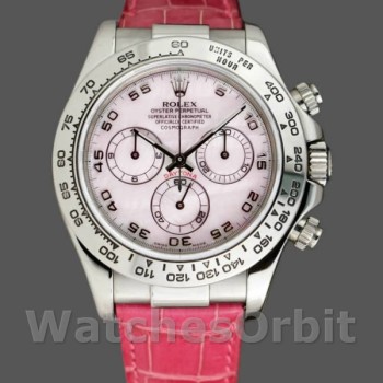 Replica Rolex Daytona 40mm Uomo-116519-Rose MOP-Arabic-Pink Strap Pink MOP<br />