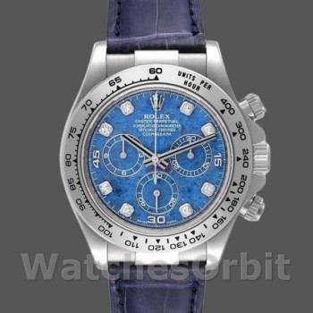 Replica Rolex Daytona 40mm Uomo-116519-Sodalite-Diamanti Quadrante Grigio<br />