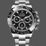 Replica Rolex Daytona-116520 da uomo, 40 mm, cassa in acciaio, quadrante nero, nero da uomo
