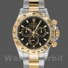 Replica Rolex Daytona 40 mm Uomo-116523-Acciaio inossidabile-Comparto nero Nero