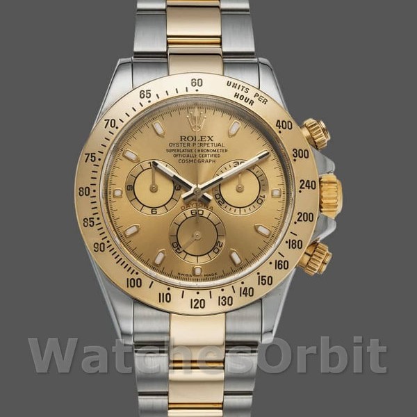 Replica Rolex Daytona 40mm Uomo-116523-Acciaio inossidabile-Cronografo Quadrante Cronografo