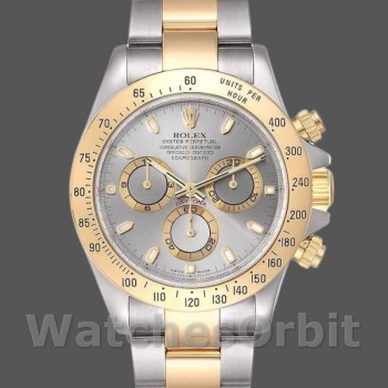 Replica Rolex Daytona 40mm Uomo-116523-Acciaio inossidabile-Comparto grigio ardesia da uomo