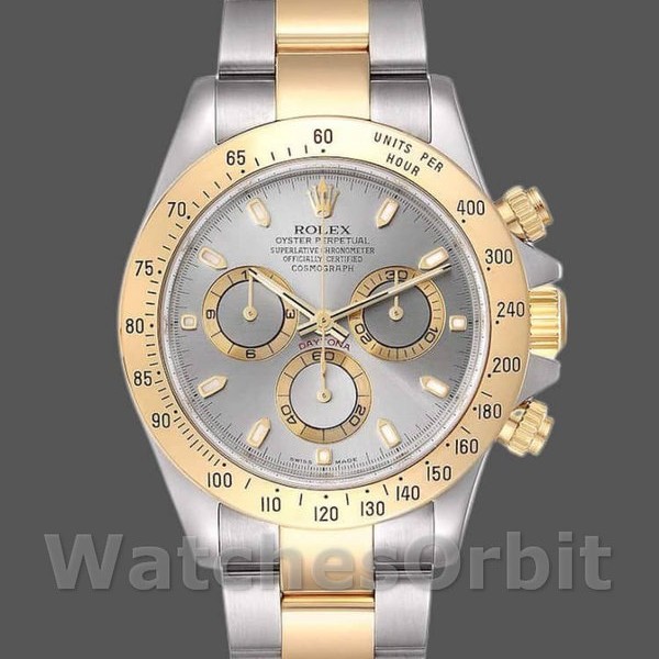 Replica Rolex Daytona 40mm Uomo-116523-Acciaio inossidabile-Comparto grigio ardesia da uomo