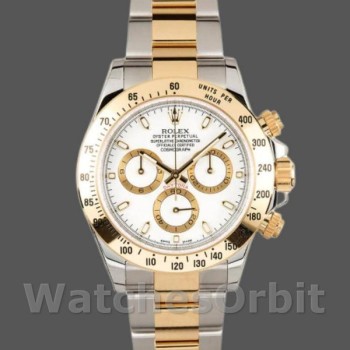 Replica Rolex Daytona 40 mm Uomo-116523-Acciaio inossidabile-Comparto bianco Bianco