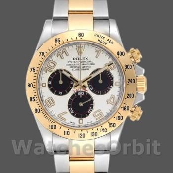 Replica Rolex Daytona 40mm Uomo-116523-Comparatore arabo bianco-Panda Bianco