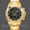Replica Rolex Daytona 40mm Uomo-116528-Calrante nero-Oro giallo nero
