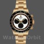 Replica Rolex Daytona 40mm Uomo-116528-Oro giallo-Comparatore bianco Bianco