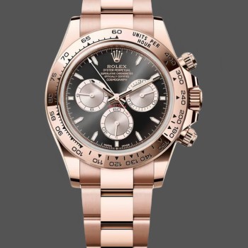 Replica Rolex Daytona-126505 0001 da uomo, quadrante nero, bracciale Oyster, nero