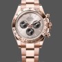 Replica Rolex Daytona-126505, 40 mm, Oro Everose, Quadrante Panda Sundust, Uomo Sundust