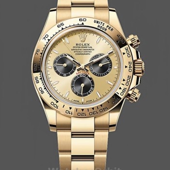 Replica Rolex Daytona-126508 0006, Bracciale in oro giallo, 1:1, Champagne, Uomo