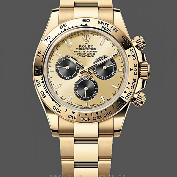 Replica Rolex Daytona-126508 0006, Bracciale in oro giallo, 1:1, Champagne, Uomo