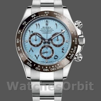 Replica Rolex Daytona-116506 da uomo, quadrante arabo, blu ghiaccio