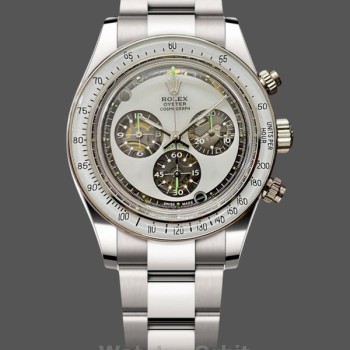 Replica Uomo Rolex Daytona Cosmograph Artisans De Geneve Quadrante Bianco Edizione Bianco
