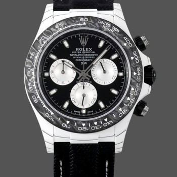 Replica Rolex Daytona Cosmograph Uomo in fibra di carbonio con quadrante nero 40MM