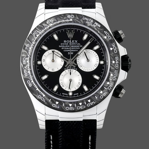 Replica Rolex Daytona Cosmograph Uomo in fibra di carbonio con quadrante nero 40MM