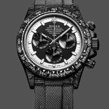 Replica Rolex Daytona DIW Uomo in fibra di carbonio quadrante nero 40MM nero/bianco