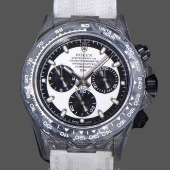 Replica Rolex Daytona DIW Uomo Movimento di Fabbrica Designer Fibra di Carbonio 40MM Bianco