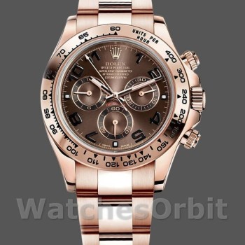 Replica Rolex Daytona-m116505 da uomo, 40 mm, oro Everose, quadrante marrone, Uomo Marrone