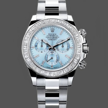 Replica Rolex Daytona-116576TBR, Platino, Quadrante blu ghiaccio, Quadrante blu ghiaccio, Uomo