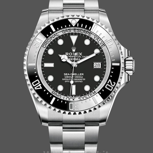 Replica Rolex Deepsea 44mm Uomo-126660-Dal quadrante nero-Oyster acciaio nero