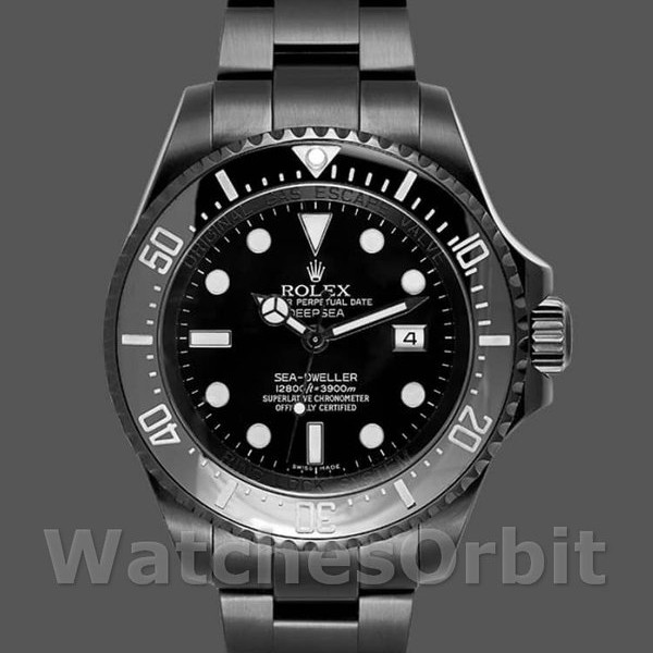 Replica Rolex Sea-Dweller Deepsea 44 mm Uomo-116660-PVD/DLC Quadrante Nero Acciaio Inox Rivestito Nero