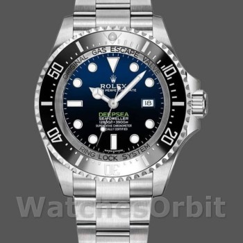 Replica Rolex Sea-Dweller Deepsea 44 mm Uomo-116660-Acciaio inossidabile-Comparto blu Blu