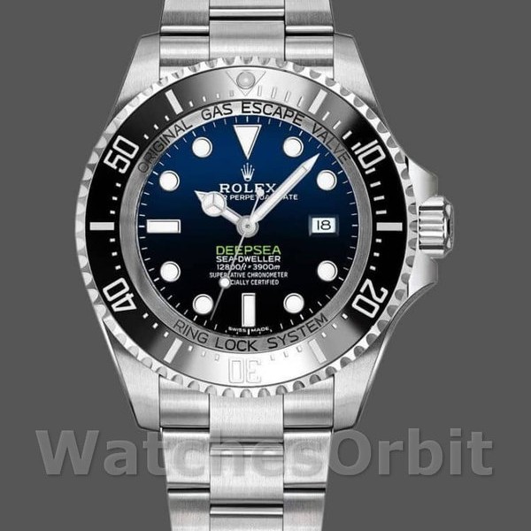 Replica Rolex Sea-Dweller Deepsea 44 mm Uomo-116660-Acciaio inossidabile-Comparto blu Blu
