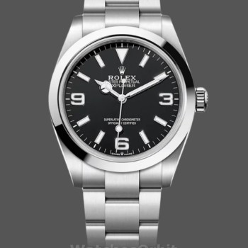 Replica Rolex Explorer-224270 da uomo, 40 mm, acciaio inossidabile, quadrante nero, nero