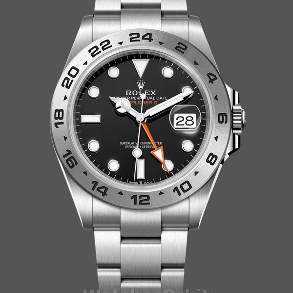 Replica Rolex Explorer II 42mm Uomo-m226570 0002-Acciaio inossidabile-Comparatore nero Nero