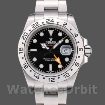 Replica Rolex Explorer 40 mm Uomo-REP016820-Acciaio inossidabile-Comparto nero Nero