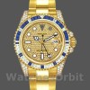 Replica Rolex GMT-Master II-116758 da uomo, 40 mm, oro giallo, quadrante con pavé, uomo con pavé