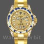 Replica Rolex GMT-Master II-116758 da uomo, 40 mm, oro giallo, quadrante con pavé, uomo con pavé