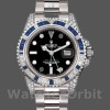 Replica Rolex GMT-Master II-116759SA da uomo, 40 mm, oro bianco, quadrante nero, nero da uomo