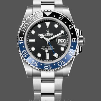 Replica Rolex GMT-Master II-126710BLNR 0003, 40 mm, Acciaio inossidabile, Quadrante nero, Uomo Nero