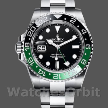 Replica Rolex GMT-Master II-126720VTNR da uomo, 40 mm, quadrante nero, Nero da uomo