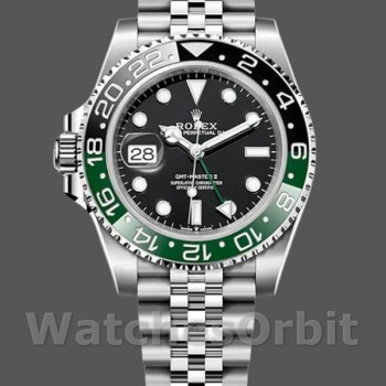 Replica Rolex GMT-Master II-126720VTNR da uomo, 40 mm, acciaio inossidabile, quadrante nero, Nero da uomo