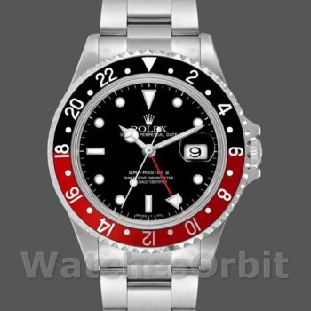 Replica Rolex GMT-Master II-16710 da uomo, 40 mm, quadrante nero, lunetta nera Red Coke, nero da uomo