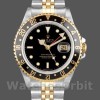 Replica Rolex GMT-Master II 40mm Uomo-16713LN-Oystersteel & Yellow Gold-Comparto nero Nero
