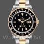 Replica Rolex GMT-Master II 40 mm Uomo-16713LN-Acciaio e oro giallo-Comparto nero Nero