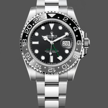 Replica Rolex GMT-Master II Uomo Lunetta verde e nera M126710GRNR 40MM Automatico Nero