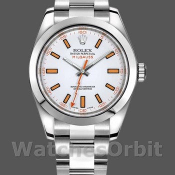 Replica Rolex Milgauss 40mm Uomo-116400-Automatico-Comparatore Bianco Bianco