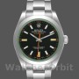 Replica Rolex Milgauss 40 mm Uomo-116400GV-Acciaio inossidabile-Comparto nero Nero